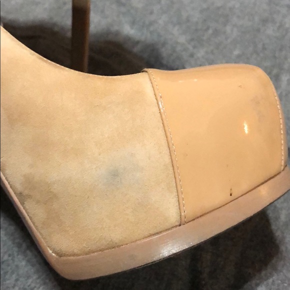 Yves Saint Laurent Suede Patent Toe Platforms - Picture 5 of 6
